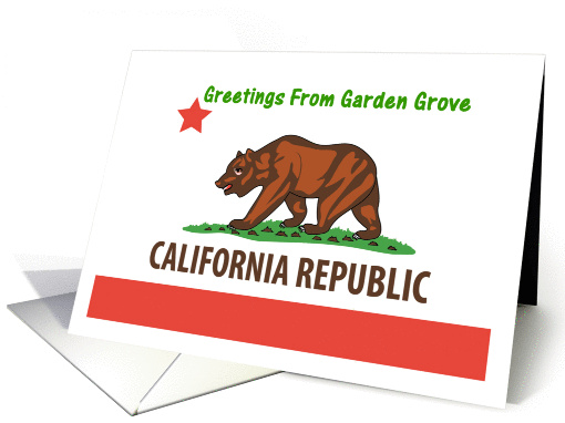 California - City of Garden Grove - Flag - Souvenir card (555023)