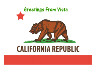 California - City of Vista - Flag - Souvenir Card Greeting Card