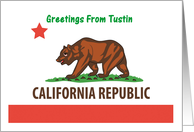 California - City of Tustin - Flag - Souvenir Card