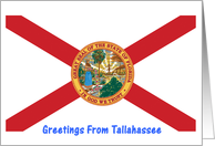 Florida - City of Tallahassee - Flag - Souvenir Card