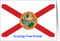 Florida - City of Orlando - Flag - Souvenir Card