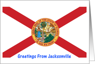 Florida - City of Jacksonville - Flag - Souvenir Card