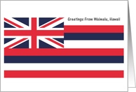 Hawaii - City of Waimalu - Flag - Souvenir Card