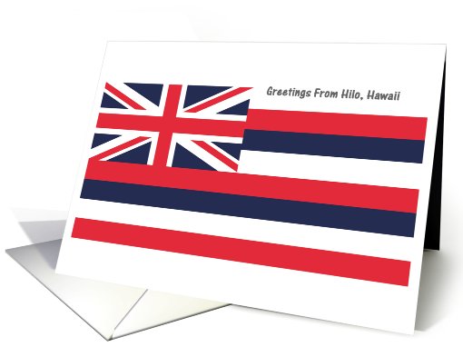 Hawaii - City of Hilo - Flag - Souvenir card (560148)