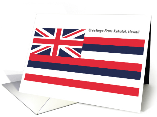Hawaii - City of Kahului - Flag - Souvenir card (560154)