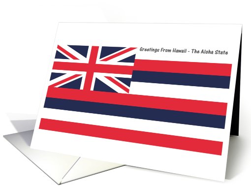 Hawaii - The Aloha State - Flag - Souvenir card (560156)