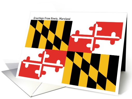 Maryland - City of Bowie - Flag - Souvenir card (560179)