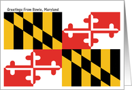 Maryland - City of Bowie - Flag - Souvenir Card