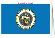 Minnesota - City of Plymouth - Flag - Souvenir Card