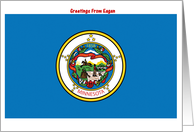 Minnesota - City of Eagan - Flag - Souvenir Card