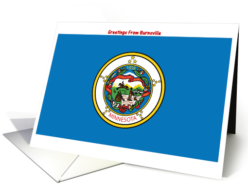 Minnesota - City of Burnsville - Flag - Souvenir card (560540)