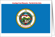 Minnesota - The North Star State - Flag - Souvenir Card