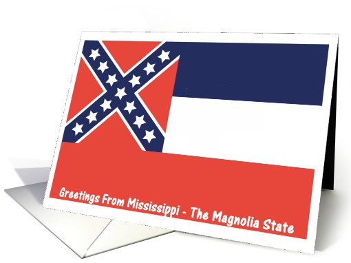 Mississippi - The Magnolia State  - Flag - Souvenir card (560600)