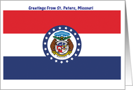 Missouri - City of St. Peters - Flag - Souvenir Card