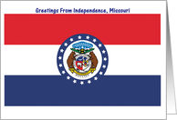 Missouri - City of Independence - Flag - Souvenir Card