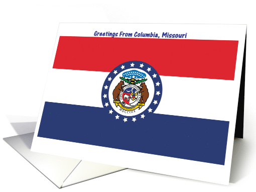 Missouri - City of Columbia - Flag - Souvenir card (560648)