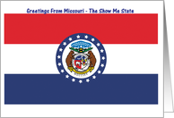 Missouri - The Show Me State - Flag - Souvenir Card