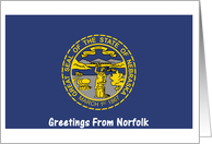 Nebraska - City of Norfolk - Flag - Souvenir card