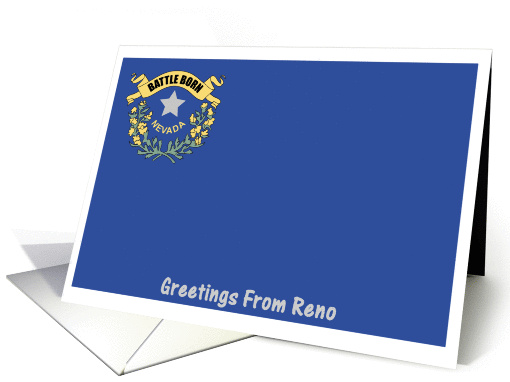 Nevada - City of Reno - Flag - Souvenir card (560767)