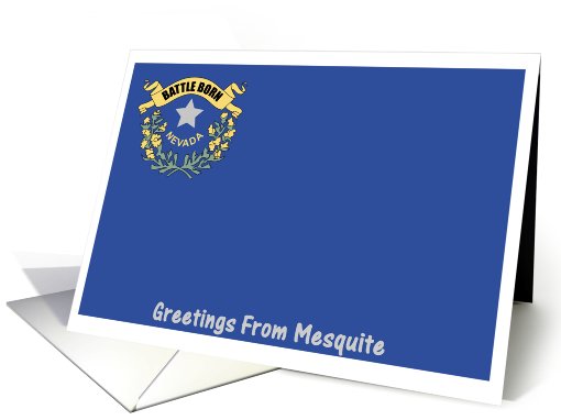 Nevada - City of Mesquite - Flag - Souvenir card (560778)