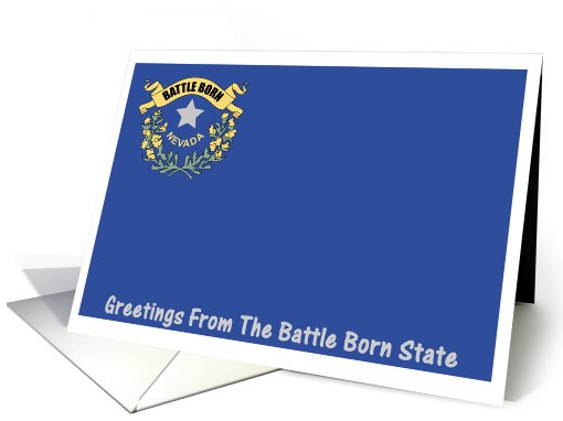 Nevada - The Battle Born State - Flag - Souvenir card (560779)