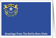Nevada - The Battle Born State - Flag - Souvenir Card