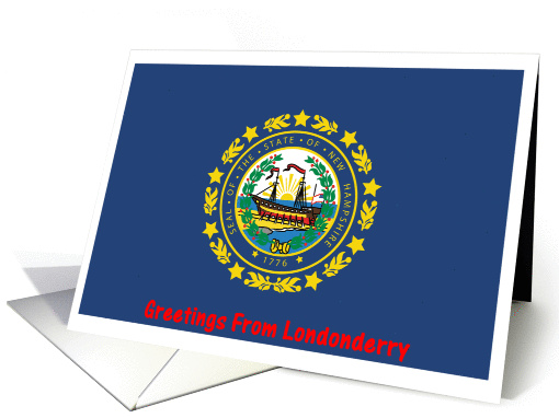 New Hampshire - City of Londonderry - Flag - Souvenir card (560803)