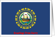 New Hampshire - City of Derry - Flag - Souvenir Card