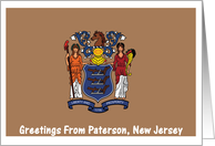 New Jersey - City of Paterson - Flag - Souvenir Card