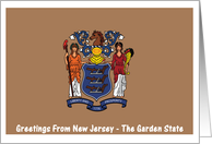 New Jersey - The Garden State - Flag - Souvenir Card