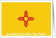 New Mexico - City of Hobbs - Flag - Souvenir Card