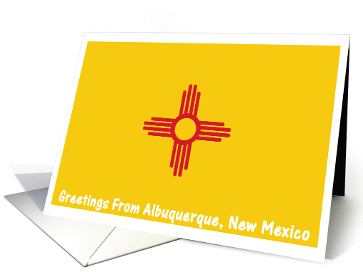 New Mexico - City of Albuquerque - Flag - Souvenir card (561414)