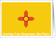 New Mexico - City of Albuquerque - Flag - Souvenir Card
