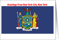 New York - City of New York - Flag - Souvenir Card