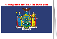 New York - The Empire State - Flag - Souvenir Card