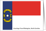 North Carolina - City of Wilmington - Flag - Souvenir Card