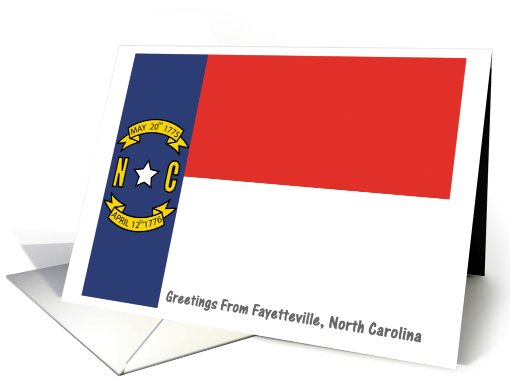 North Carolina - City of Fayetteville - Flag - Souvenir card (562443)