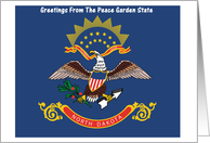 North Dakota - The Peace Garden State - Flag - Souvenir Card