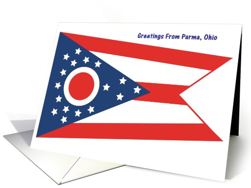 Ohio - City of Parma - Flag - Souvenir card (562582)