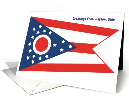 Ohio - City of Dayton - Flag - Souvenir card (562583)