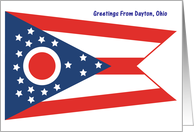 Ohio - City of Dayton - Flag - Souvenir Card