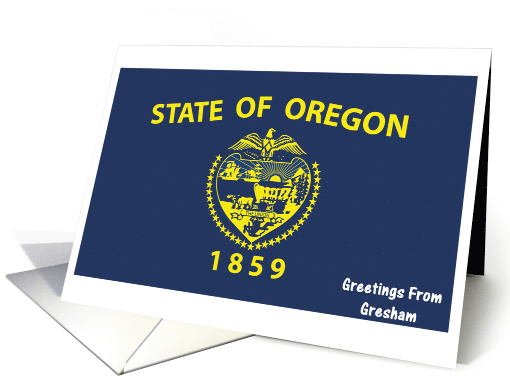 Oregon - City of Gresham - Flag - Souvenir card (563024)