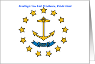 Rhode Island - City of East Providence - Flag - Souvenir Card