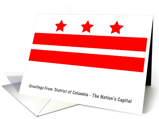District of Columbia - The Nations Capital - Flag - Souvenir card