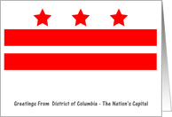 District of Columbia - The Nations Capital - Flag - Souvenir Card