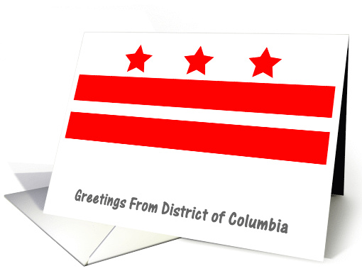 District of Columbia - The Nations Capital - Flag - Souvenir card
