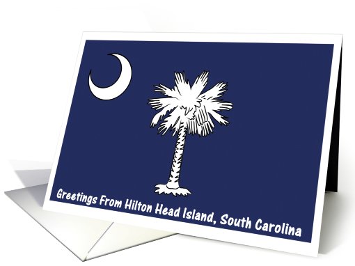 South Carolina - Hilton Head Island - Flag - Souvenir card (563932)