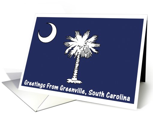 South Carolina - City of Greenville - Flag - Souvenir card (563933)