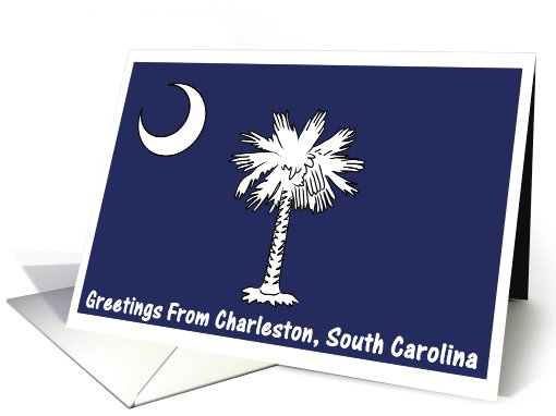 South Carolina - City of Charleston - Flag - Souvenir card (563939)