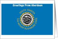 South Dakota - City of Aberdeen - Flag - Souvenir Card